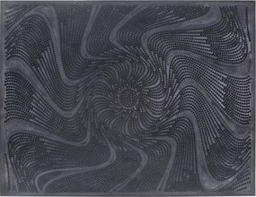 Lábtörlő ajtóhoz gumi négyszögletes cosmos 57 x 42 cm fekete sötét