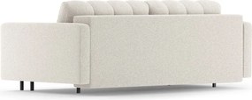 Krémszínű buklé kinyitható tárolóhelyes kanapé 222 cm Bali – Cosmopolitan Design