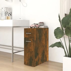 füstös tölgy színű szerelt fa patikaszekrény 20 x 45,5 x 60 cm
