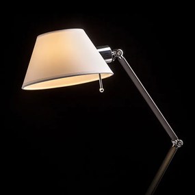 RENDL MONTANA stolní bílá/černá chrom 230V LED E27 11W