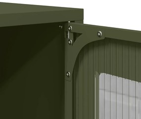 Highboard olívazöld 68x39x123 cm Acél