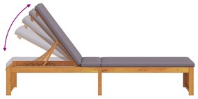 Pihenőágy Párnával 200x55x30 cm Tömör Akácfából