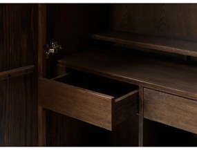 Sötétbarna szekrény 90x130 cm Latina – Unique Furniture