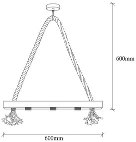 Natúr színű függőlámpa Erebos – Opviq lights