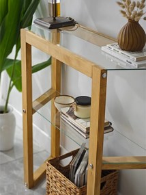 Trapezoid komód, tölgy, 85 cm