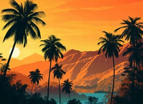 Poszter 55x40cm Naplemente a szigeteken