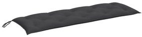 2 db melange antracitszürke szövet kerti padpárna 150x50x7 cm