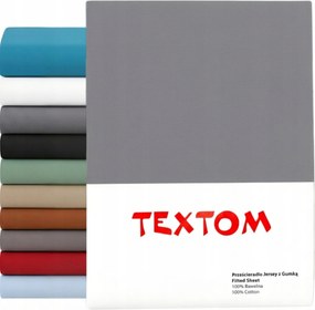 Pamut lepedő Szürke 200x220+30 cm Gumis Vastag Magas Matrac