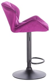 HR111W Fukszia modern velúr szék fekete lábbal