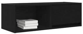 fekete tölgy színű szerelt fa TV-szekrény 80x31x25,5 cm