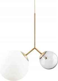 House Doctor Twice Függő Lámpa Arany Tejfehér-szürke