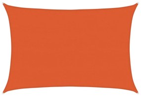 narancssárga négyszögletű HDPE napvitorla 160 g/m² 5x7 m