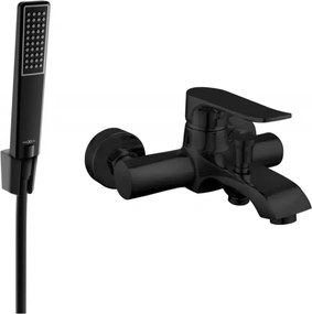 Mexen Pecos R72 fürdőkád csaptelep zuhanyszettel, fekete - 7273R72-70