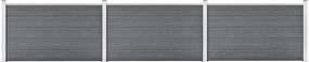 vidaXL szürke WPC kerti kerítés 526 x 106 cm