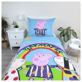 Egyszemélyes pamut gyerek ágyneműhuzat világító hatással 140x200 cm Peppa Pig – Jerry Fabrics