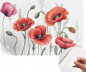 ĂntapadĂłs tapĂ©ta Divatos 3D fali ragasztĂłval Piros pipacs 104x70 cm