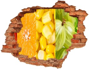 3d fali matrica lyuk a falban Gyümölcsök és zöldségek nd-c-102085174
