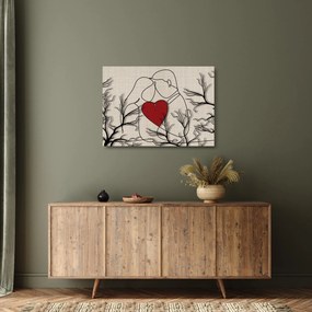 Kép - egy szerelmes pár (üvegen) (70x50 cm)
