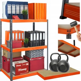 Tárolószekrény garázs fém állvány Helios 106x100x35cm 3Px275kg