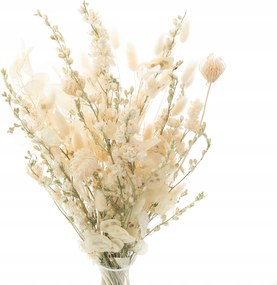 Szárított virágcsokor vázába szarkaláb, lunaria, száradt csokor