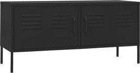vidaXL fekete acél TV-szekrény 105 x 35 x 50 cm