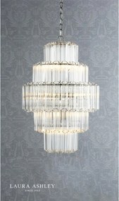 LAURA ASHLEY 3756148-Q GENEVIEVE Kristály Függesztett Lámpa Csiszolt Króm E14 IP20