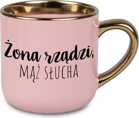 Bögre Nagy Rózsaszín Feleség Uralkodik Férj Hallgató Ajándék Feleségnek Évfordulóra