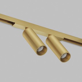 DK/EU-5742-SB Shine Track light, SPOT 3000 series, D35*H100, LED, 48V DC, 8W*2 , RA≥90, 3000K, IP20, satin brass color, aluminum — DK/EU-5742-SB