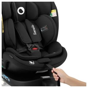 Lionelo NAVY i-Size 40-150 cm forgatható autósülés alapzattal, fekete