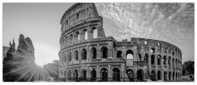 Kép - Colosseum Rómában, fekete-fehér (120x50 cm)