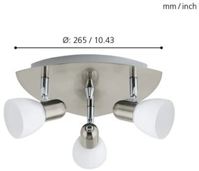 EGLO 90986 - ENEA spotlámpa 3xE14/40W