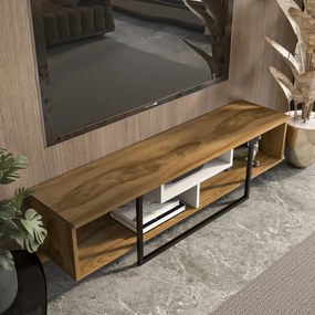 Asal TV-állvány, tölgy-fehér, 149,4 cm