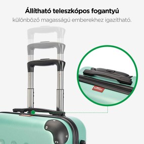 BONTOUR vertical 4 kerekes nagy borönd 76x50,5x29,5cm, púderzöld