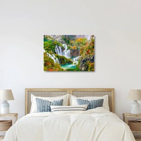 Üveg kép - Plitvicei-tavak Nemzeti Park (70x50 cm)