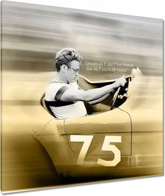 Vászonkép 90x90 James Dean az autóban