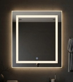 La Luna Led tükör Érintőkapcsoló 70×90 cm Semleges 4k Made in Pl