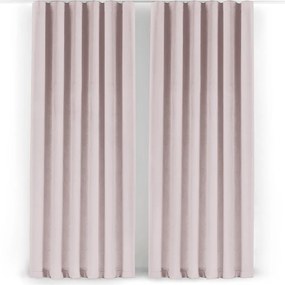 Világos rózsaszín bársony dimout (részleges sötétítő) függöny 140x225 cm Velto – Filumi