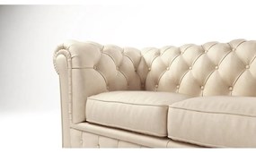 Krémszínű bársony kanapé 184 cm Cambridge – Ropez