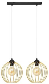 Csillár zsinóron MERCURE 2xE27/15W/230V arany/fekete