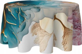 Abrosz Kerek Dekorációs Asztalra 120 CM Foltálló Kör Virág Minta 138