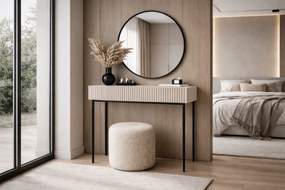 Nicole fésülködőasztal fekete tükörrel 60 cm - kasmír / fekete lábak