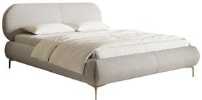Franciaágy 180 cm Octave 180B (ágyráccsal) (világosszürke + arany). 1099972