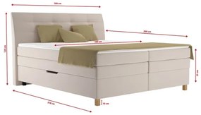 Boxspring ágy matraccal BEA 180x200 cm bézs