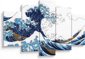 Kép - japán rajz, hullámok (150x105 cm)