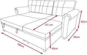 Catini NESTA sarok ülőgarnitúra, szürke
