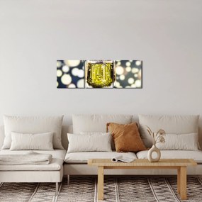 Pezsgő képe (órával) (90x30 cm)