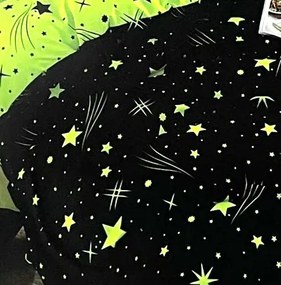 Ágynemű STARLUX BLACK and LIME 7 részes 140x200 cm