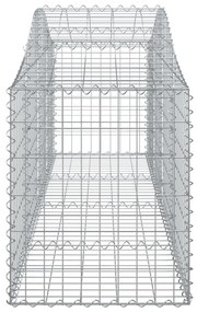 íves horganyzott vas gabion kosár 200x50x60/80 cm