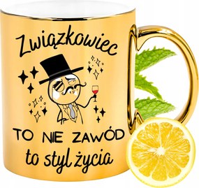 Arany csillogó bögre szakszervezeti ajándék fényképes nyomtatással