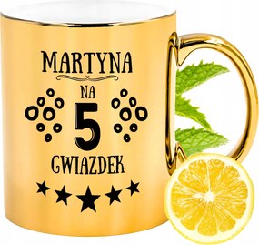 Prémium Arany Csillogó Bögre Martina Ajándék Nyomtatott Fotóval
